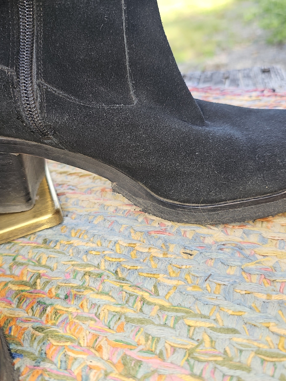Vince Camuto Tall Black Leather Suede Over-The-Knee Boots - Picture 9 of 15